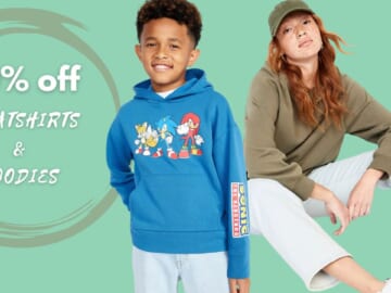 Old Navy Sweatshirts & Hoodies 50% Off Today Only