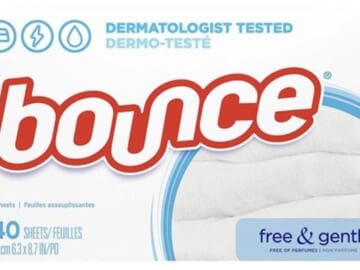Bounce Fabric Softener Dryer Sheets Free & Gentle 240CT