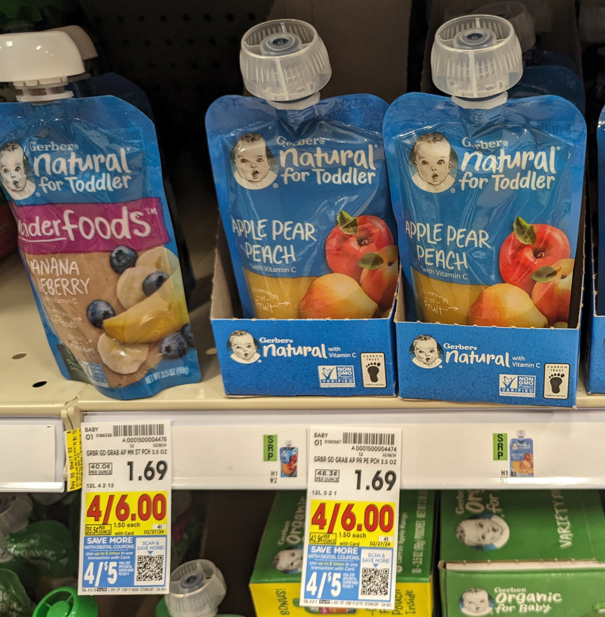Gerber Nautral Baby Food As Low As $1.25 Per Pouch At Kroger