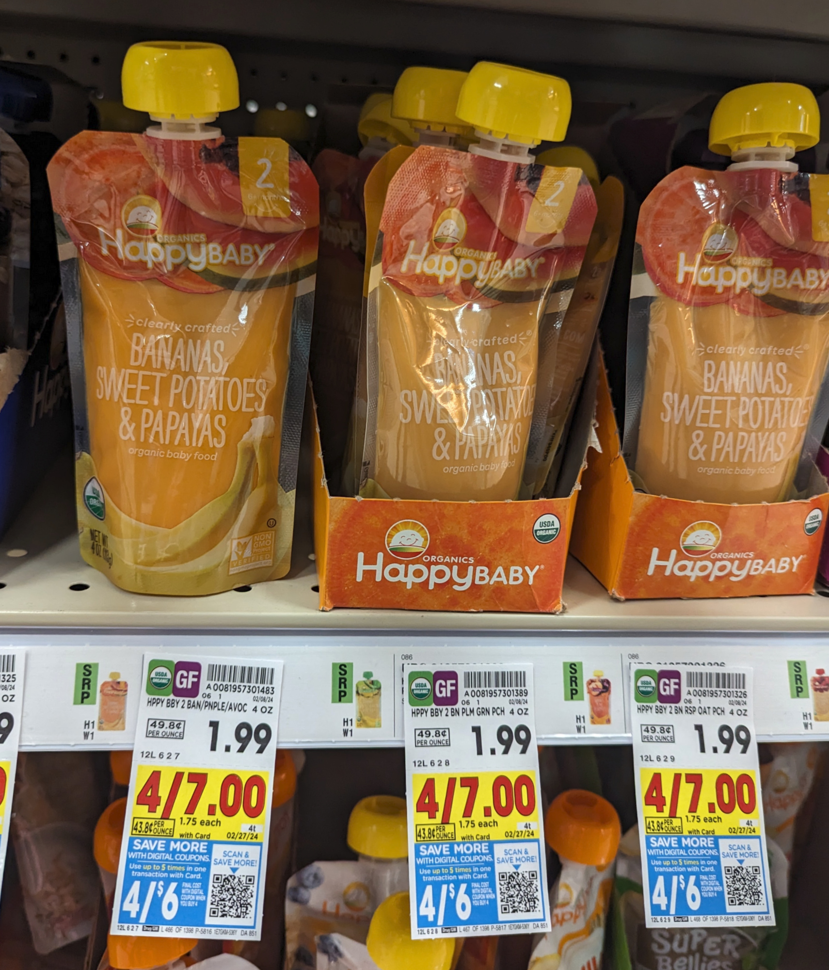 Happy Baby Organics Cleary Crafted Pouches Just $1.50 Each At Kroger