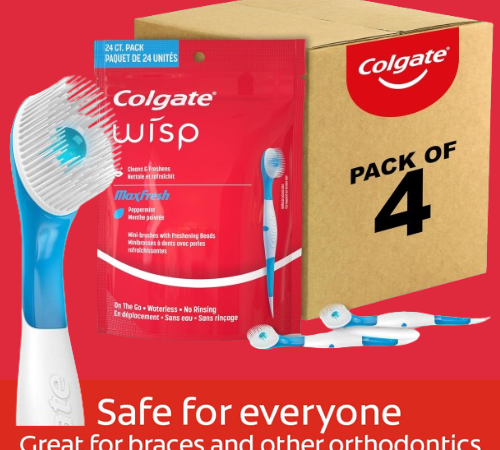Colgate Max 96-Count Fresh Wisp Disposable Mini Travel Toothbrushes as low as $6.71/96-Count Pack After Coupon when you buy 2 (Reg. $31.96) + Free Shipping – 7¢/Toothbrush