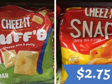 $2.75 Cheez-It Puff’d & Snap’d Snacks at Publix