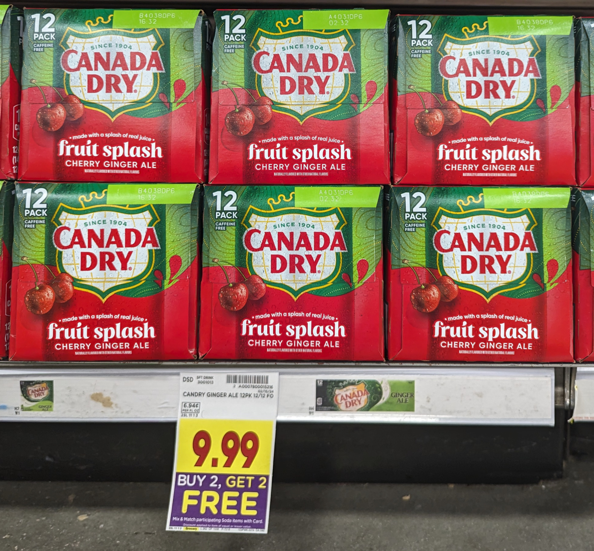 Canada Dry Fruit Splash Ginger Ale 12-Packs As Low As $3.50 Each At Kroger
