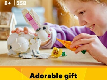LEGO Creator 3-in-1 White Rabbit 258-Piece Building Set $15.99 (Reg. $20) – Build a Rabbit, Seal, or Parrot