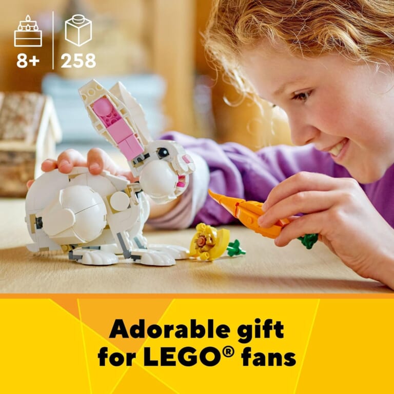 LEGO Creator 3-in-1 White Rabbit 258-Piece Building Set $15.99 (Reg. $20) – Build a Rabbit, Seal, or Parrot