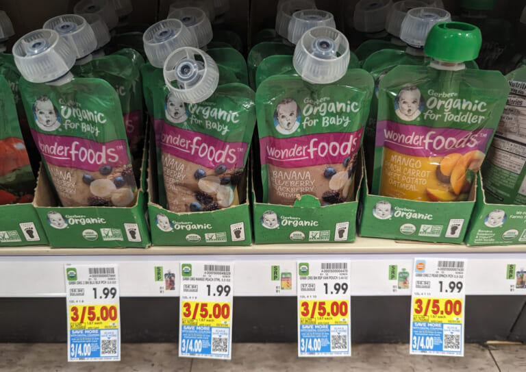 Pick Up Gerber Organic Baby Food Pouches As Low As $1.33 At Kroger
