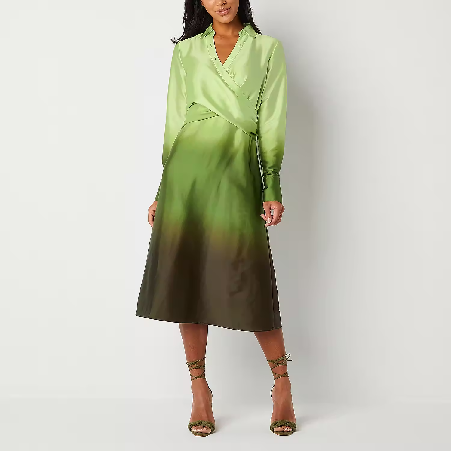 green ombre dress