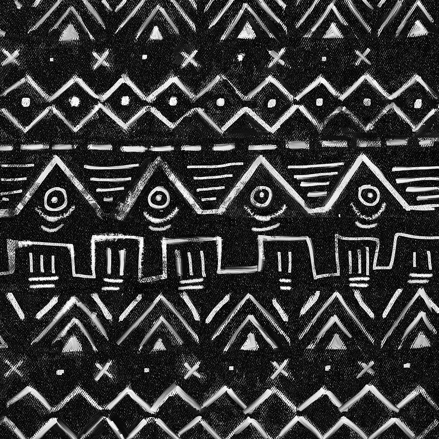 black and white geometric pattern on fabric