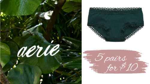 5 Pairs of Aerie Undies for $10 Through March 8th!
