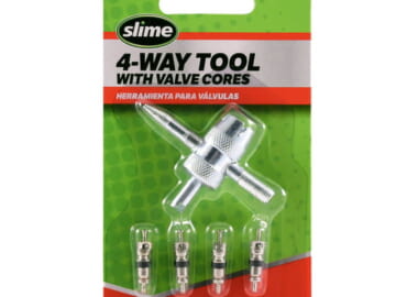 Slime 4-Way Valve Tool w/ 4 Valve Cores for $3 + free shipping w/ $35