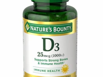 Nature's Bounty Vitamin D3 1000 IU 250 Rapid Release Softgels