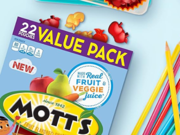 Mott’s Fruit Flavored Snacks, Apple Orchard, 22 Pouches as low as $3.56 Shipped Free (Reg. $5.74) – 16¢/Pouch – Gluten Free