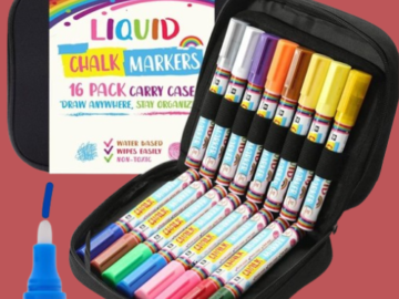 Liquid Chalk Markers 16-Pack with Case $14.99 After Code (Reg. $25) + Free Shipping