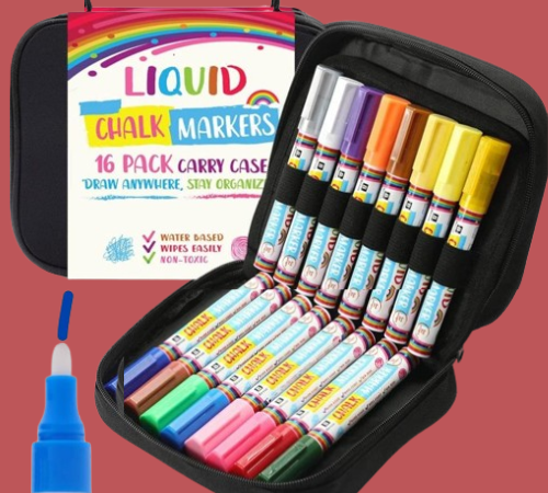 Liquid Chalk Markers 16-Pack with Case $14.99 After Code (Reg. $25) + Free Shipping