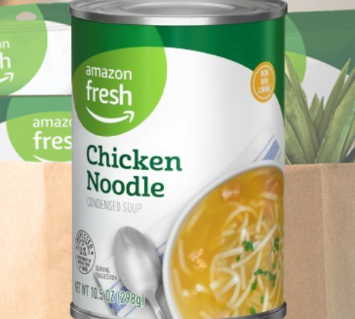 Amazon Fresh Chicken Noodle Soup, 10.5 Oz as low as $0.75 Shipped Free (Reg. $0.88)