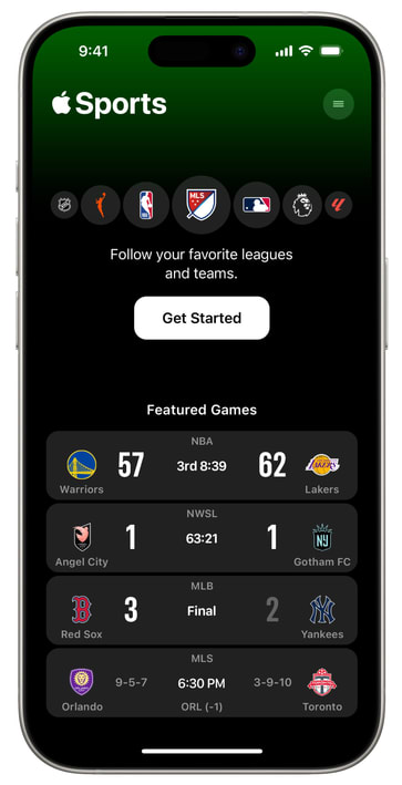 Apple Sports App: Out now for free