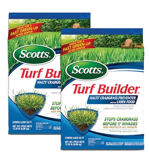 Scotts Turf Builder 5,000-Sq. Ft Halts Crabgrass Preventer 2-Pack for $58 + free shipping