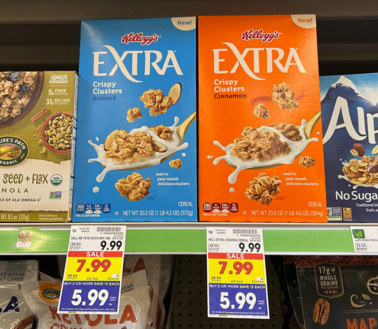 Save On Kelloggs Extra Granola Cereal at Kroger as Low as 3.99 Per Box