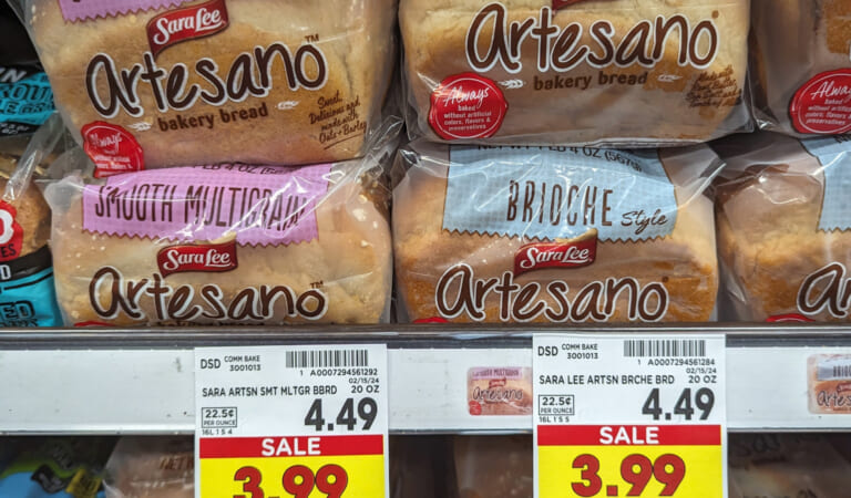 Sara Lee Artesano Bread Just $1.99 At Kroger