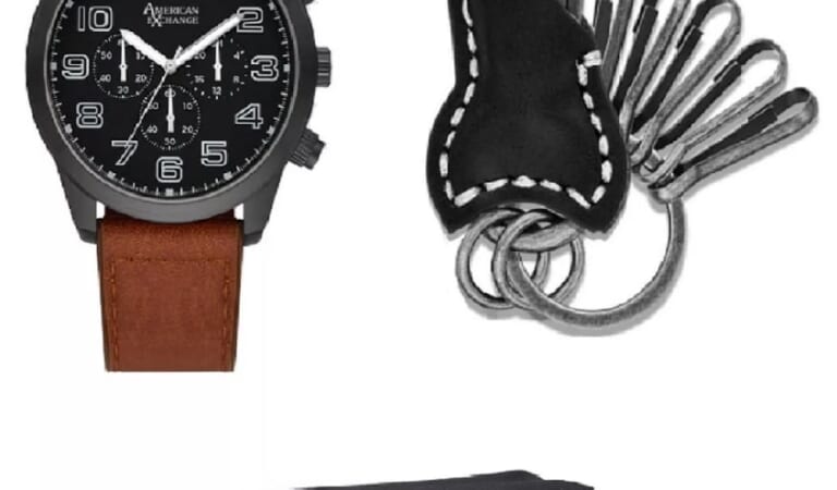 American Exchange Men's Quartz Watch Gift Set for $25 + free shipping