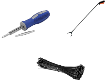 4-in-1 Screwdriver, 36" Pickup Tool, or 8" Cable Tie 100-Pack: free at Harbor Freight Tools + pickup