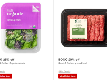 target screen shot for good & gather products on sale