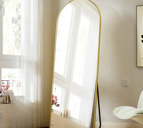 Arched Full Length Floor Mirror $49.98 Shipped Free (Reg. $159) – Gold or Black