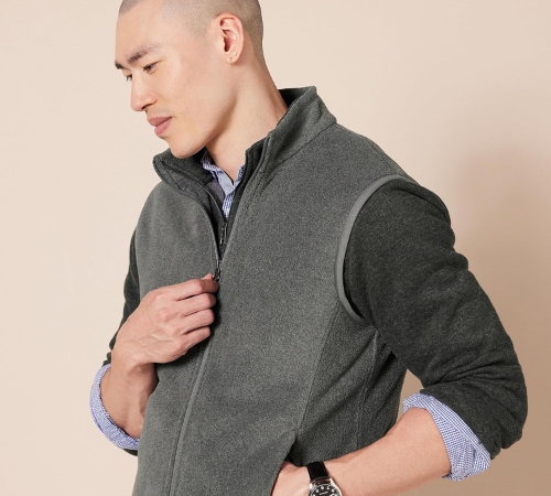 Amazon Essentials Men’s Full-Zip Polar Fleece Vest $9.90 (Reg. $25)