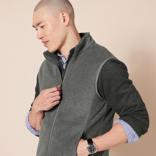 Amazon Essentials Men’s Full-Zip Polar Fleece Vest $9.90 (Reg. $25)
