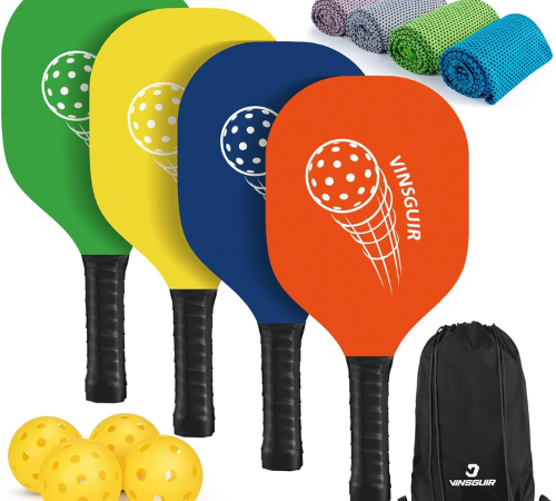 Wood Pickleball Paddles 13-Piece Set $9.99 (Reg. $16)