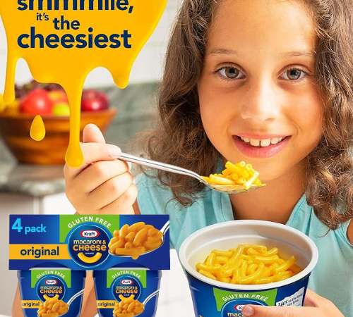 Kraft 4-Pack Original Mac & Cheese Dinner, 1.9 oz Cups as low as $5.20 After Coupon (Reg. $6.49) + Free Shipping – $1.30/Cup – Gluten Free