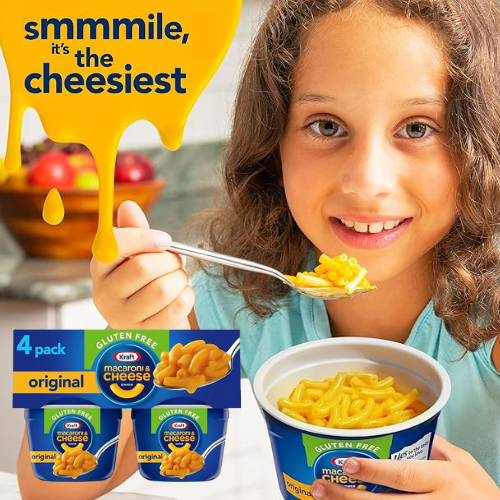 Kraft 4-Pack Original Mac & Cheese Dinner, 1.9 oz Cups as low as $5.20 After Coupon (Reg. $6.49) + Free Shipping – $1.30/Cup – Gluten Free