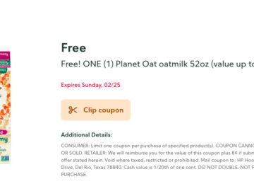 FREE Planet Oat Oatmilk | Publix Digital Coupon Good Through Tomorrow!