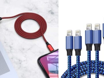 5-Pack iPhone Lighting Charging Cables $8.99 (reg. $25)