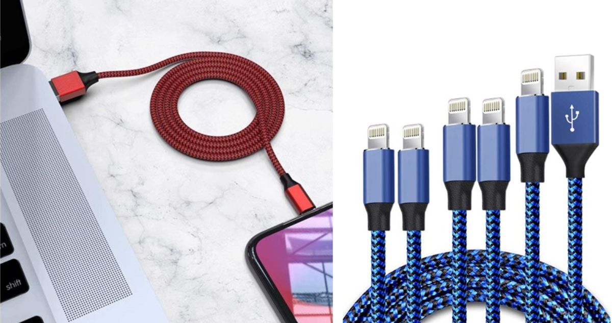 5-Pack iPhone Lighting Charging Cables $8.99 (reg. $25)