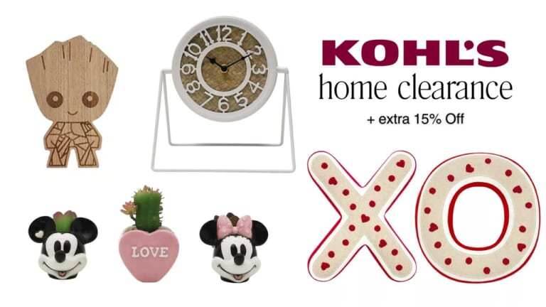 Kohl’s Home Decor Clearance + Extra 15% Off