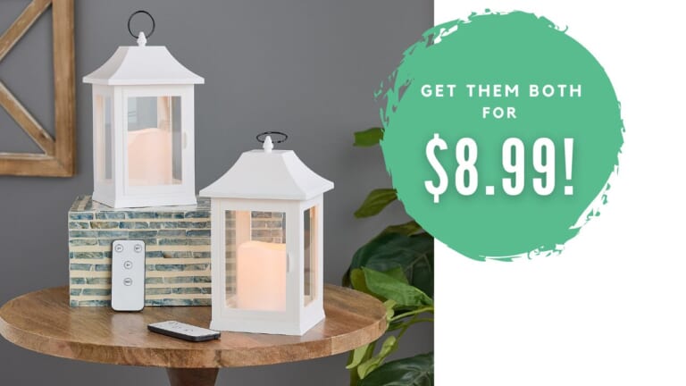 QVC | Set of 2 Mini Lanterns Only $8.99 (reg. $20)