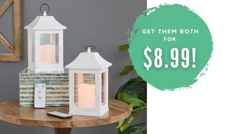 QVC | Set of 2 Mini Lanterns Only $8.99 (reg. $20)