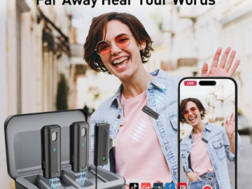 Wireless Lavalier Microphone for iPhone, 2 Pack $27 (Reg. $40) – FAB Ratings! – $13.50 each