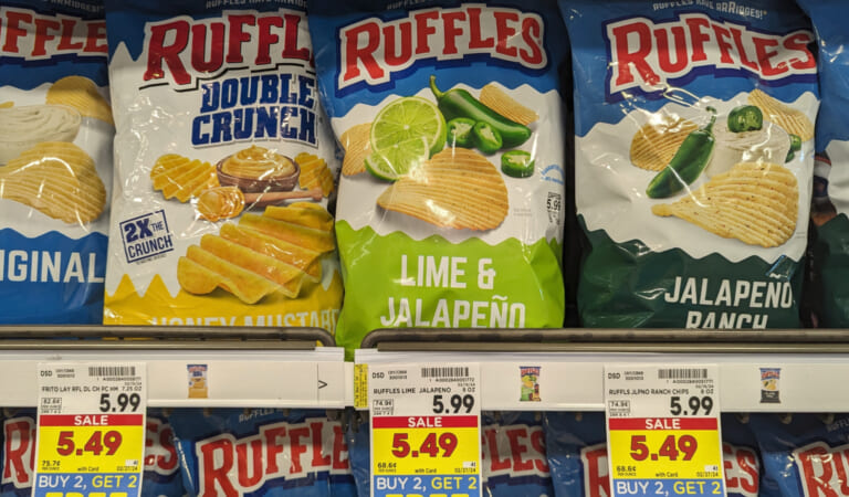 Ruffles Potato Chips As Low As $2.25 At Kroger (Regular Price $5.99)
