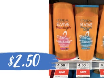 $2.50 L’Oreal Elvive Haircare | Deals at Publix & Kroger
