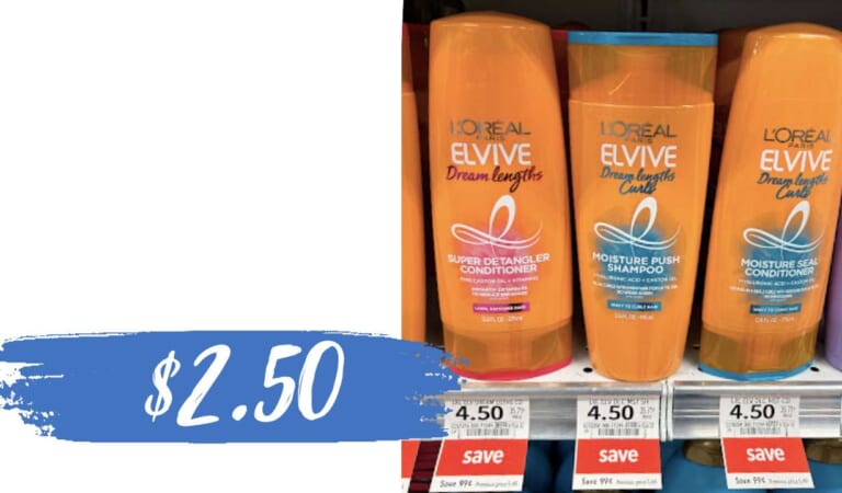 $2.50 L’Oreal Elvive Haircare | Deals at Publix & Kroger