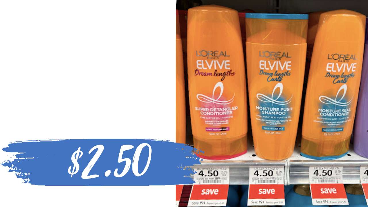 $2.50 L’Oreal Elvive Haircare | Deals at Publix & Kroger