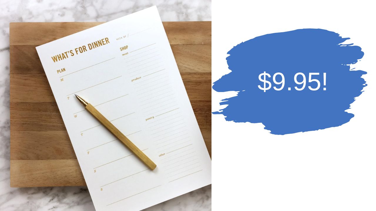 Amazon | 50 Sheet Meal Planning Pad $9.95 (reg. $12.95)