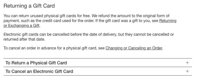 Can You Return Gift Cards?