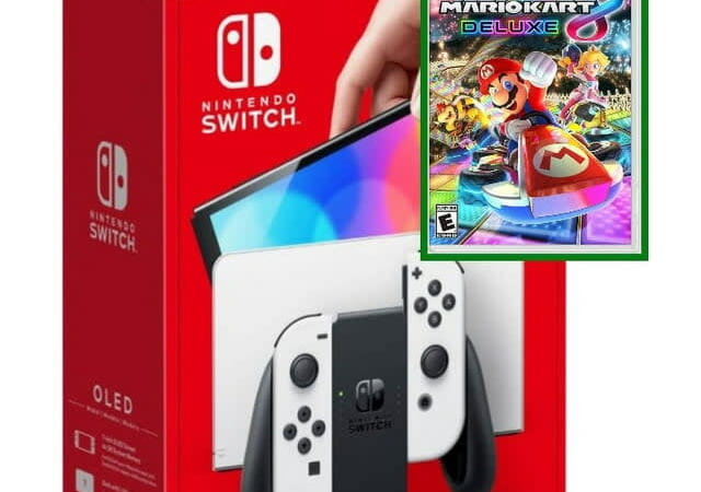 Nintendo Switch OLED Console w/ Mario Kart 8 Deluxe (Import w/ US Plug) for $340 + free shipping