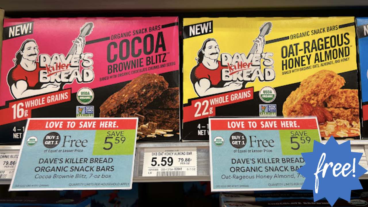 FREE Dave’s Killer Bread Snack Bars | Publix Deal Ends Today