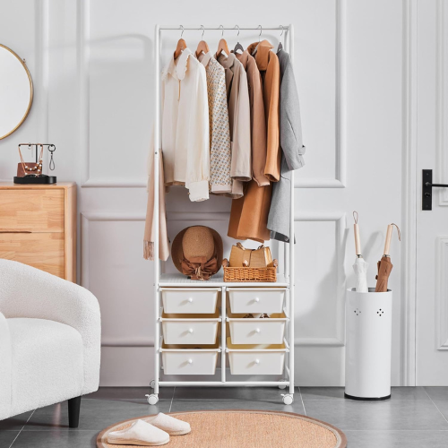 Maximize your storage space and streamline your organization with Yaheetech Clothes Rack with Wheels for just $55.99 After Coupon (Reg. $79.99) + Free Shipping