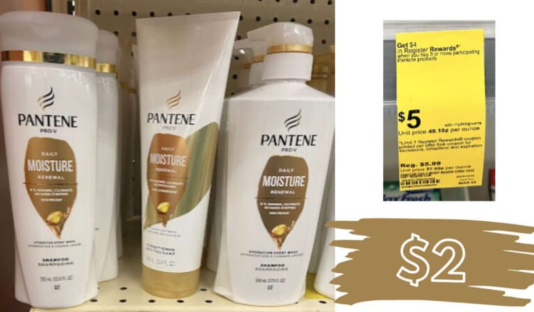 Get Pantene Haircare for $2 at Walgreens