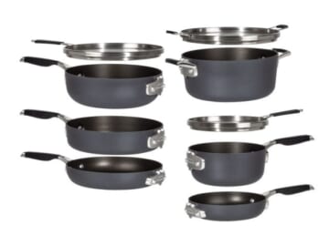 Calphalon Space-Saving Hard-Anodized Nonstick 9-Piece Cookware Set